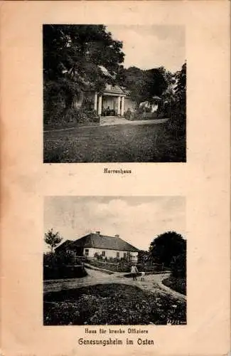 herrenhaus, haus für kranke offiziere, genesungsheim im osten, 1917 feldpost (Nr. 11923)