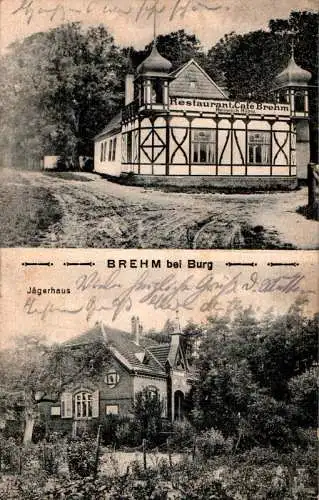 restaurant brehm bei burg, jägerhaus, heinrich hübig, 1919 (Nr. 12126)