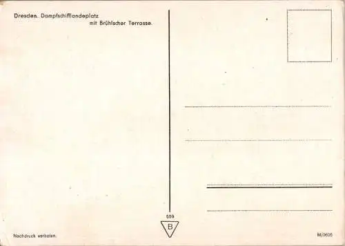 dresden, dampfschifflandeplatz mit brühlscher terrasse (Nr. 12189)