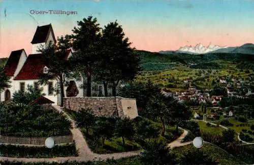 ober-tüllingen b. lörrach, 1929, karte gelocht (Nr. 12206)