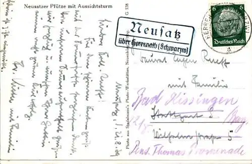 neusatzer pfütze mit aussichtsturm, herrenalb, 1939 (Nr. 12255)