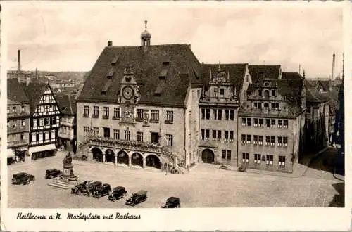heilbronn am neckar, marktplatz mit rathaus, 1943 (Nr. 12264)