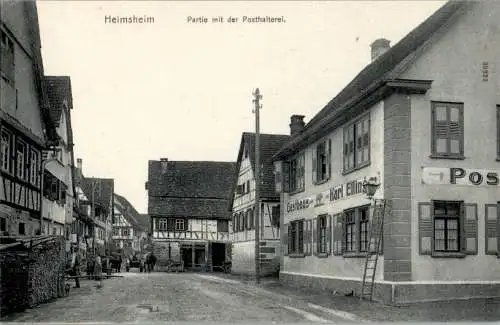 heimsheim, partie mit der posthalterei (Nr. 12272)