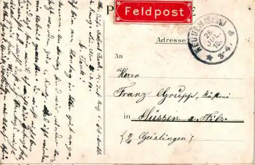 ulm a.d., feldpost 1916 (Nr. 12274)