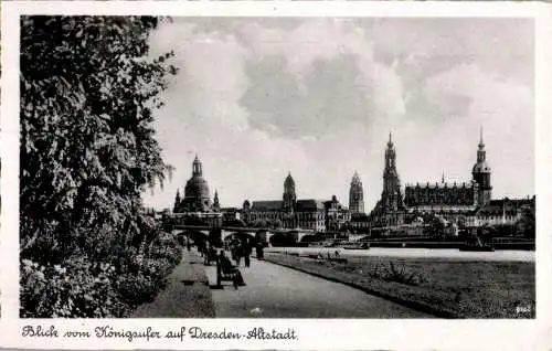 blick vom königsufer auf dresden altstadt (Nr. 12279)