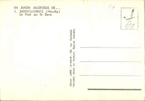 sarreguemines, moselle, le pont sur la sarre (Nr. 12401)