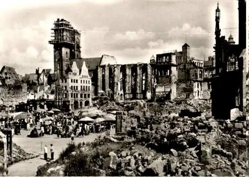 nürnberg, um 1945, blick auf den hauptmarkt (Nr. 12559)