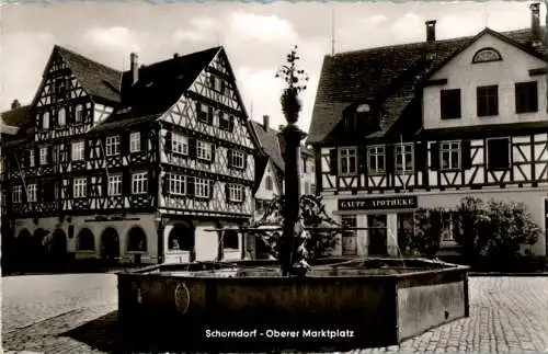schorndorf, oberer marktplatz, gaupp apotheke (Nr. 12772)