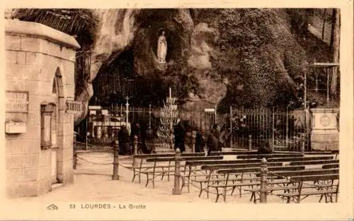 lourdes, la grotte, 1930 (Nr. 12790)