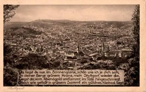 stuttgart, da liegst du nun im sonnenglanz,... (Nr. 12816)