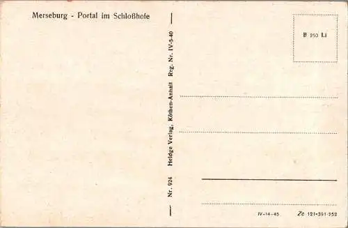 merseburg - portal im schloßhofe (Nr. 13172)