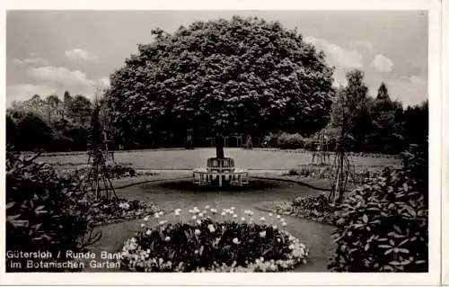 gütersloh, runde bank im botanischen garten (Nr. 13287)