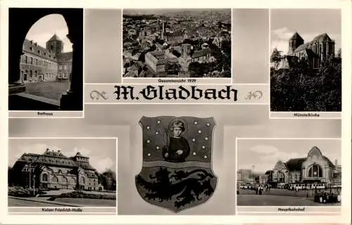 m.-gladbach, gesamtansicht 1939, hauptbahnhof (Nr. 13385)