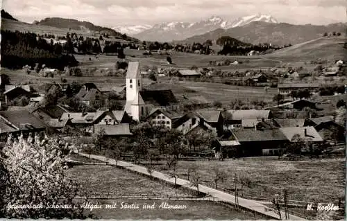 grünenbach-schönau im allgäu mit säntis und altmann (Nr. 13441)