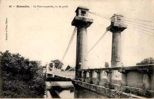 remoulins, le pont suspendu (Nr. 13491)