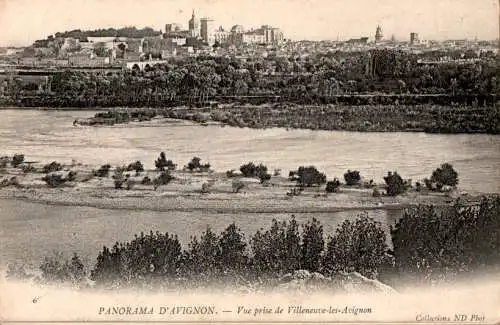 avignon, vue prise de villeneuve-les-avignon (Nr. 13542)