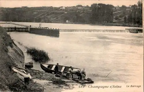 champagne s. seine, le barrage (Nr. 13554)