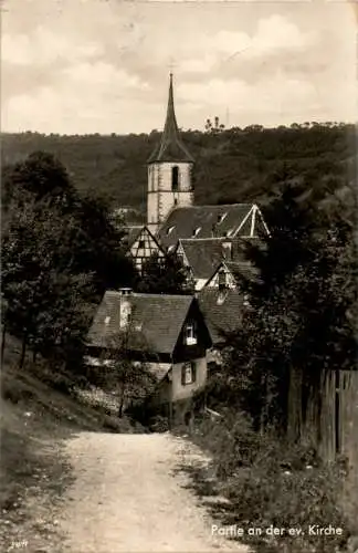 sulz am neckar, partie an der ev. kirche, 1930 (Nr. 13727)