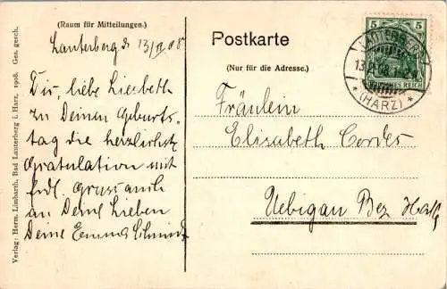 bad lauterbeg, luttertal bei der lantziuskappe, 1908 (Nr. 13980)