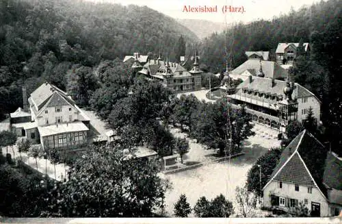 alexisbad, harz, bahnpost stemp., karte hat oberflächl. knick (Nr. 13982)