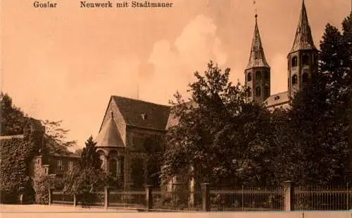 goslar, neuwerk mit stadtmauer (Nr. 13999)