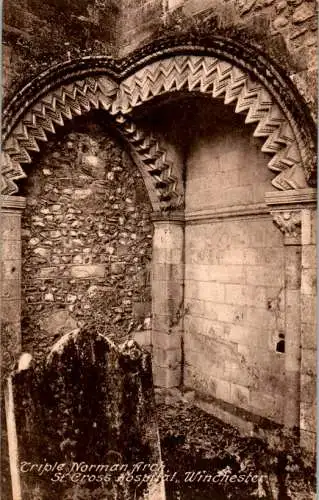 triple norman arch, st. cross hospital winchester (Nr. 14162)