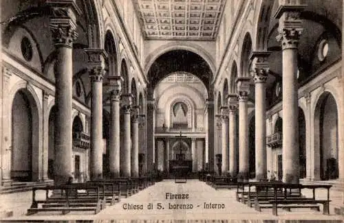 firenze, chiesa di s. lorenzo, interno (Nr. 14309)