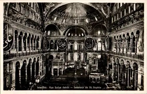 istanbul, interieur de st. sophie, aya sofya (Nr. 14371)