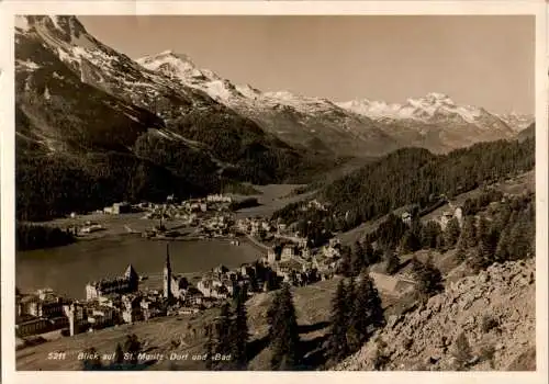 blick auf st. moritz, dorf und bad (Nr. 14450)