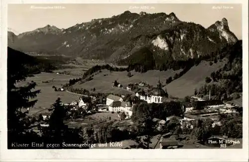 kloster ettal gegen sonnengebirge und kofel (Nr. 14455)