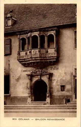 colmar, balcon renaissance, commissariat de police (Nr. 14459)
