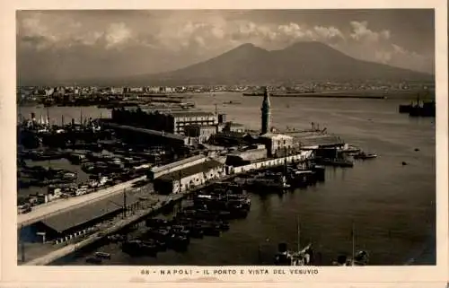 napoli, il porto e vista del vesuvio (Nr. 14664)