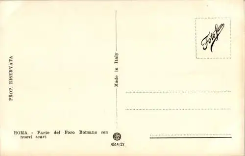 roma, parte del foro romano con nuovi scavi (Nr. 14690)
