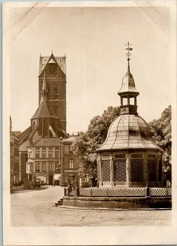 wismar, markt mit wasserkunst (Nr. 14722)