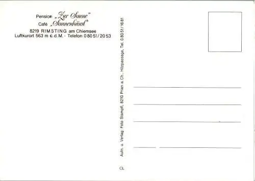 pension "zur sonne", café "sonnenhäusl", rimsting am chiemsee (Nr. 14912)