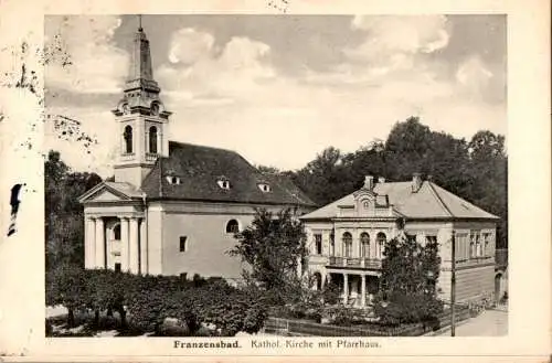 franzensbad, kathol. kirche mit pfarrhaus (Nr. 15208)