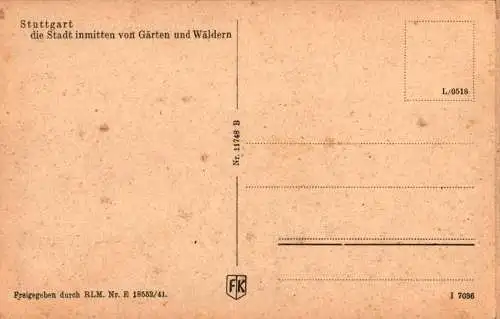 stuttgart, die stadt inmitten von gärten und wäldern (Nr. 15344)