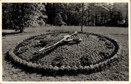 komotau, stadtpark, blumenuhr (Nr. 15526)