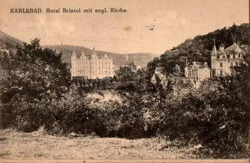 karlsbad, hotel bristol mit engl. kirche (Nr. 15560)