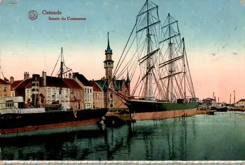 ostende, bassin du commerce, feldpost (Nr. 15590)