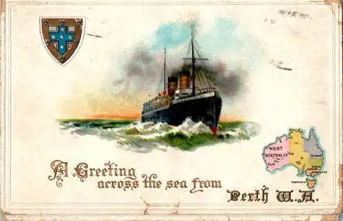 a greeting across the sea, perth, west australia (Nr. 15617)