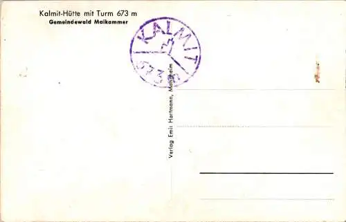 kalmit-hütte mit turm, gemeindewald maikammer (Nr. 15666)