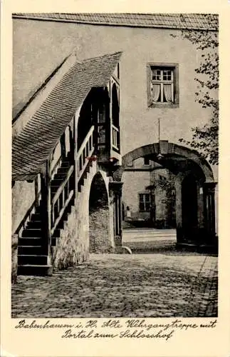 babenhausen, alte wehrgangtreppe (Nr. 15694)