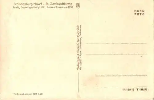 brandenburg/havel, st. gotthardt-kirche, taufe (Nr. 15816)