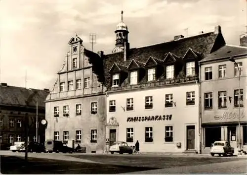 belzig, marktplatz mit rathaus (Nr. 16024)