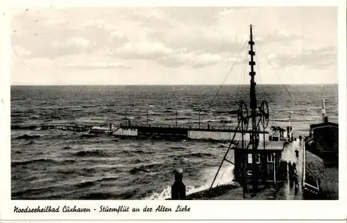 cuxhaven, sturmflut an der alten liebe (Nr. 16226)