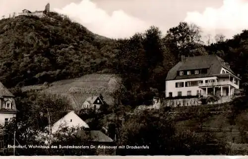 rhöndorf, wohnhaus dr. adenauer mit drachenfels (Nr. 16411)