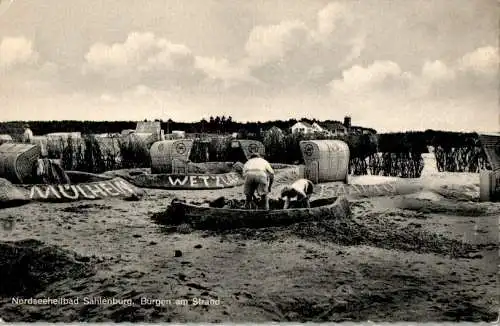 sahlenburg, burgen am strand, 1963 (Nr. 16508)