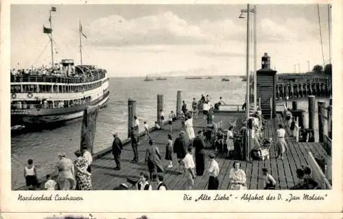 cuxhaven, abfahrt des d. "jan molsen" (Nr. 16532)