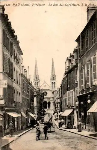 pau, la rue des cordeliers (Nr. 16788)